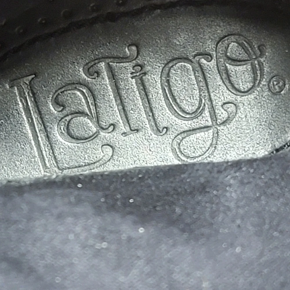 Anthropologie Latigo Ankle Boots Black Leather Suede Lace Up Accent Women Size 8